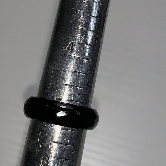 Faceted Onyx Solitaire Rings - Picture 9 of 16